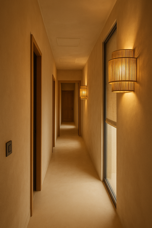 Applique murale LED tressée à la main – Luminaire naturel et artisanal