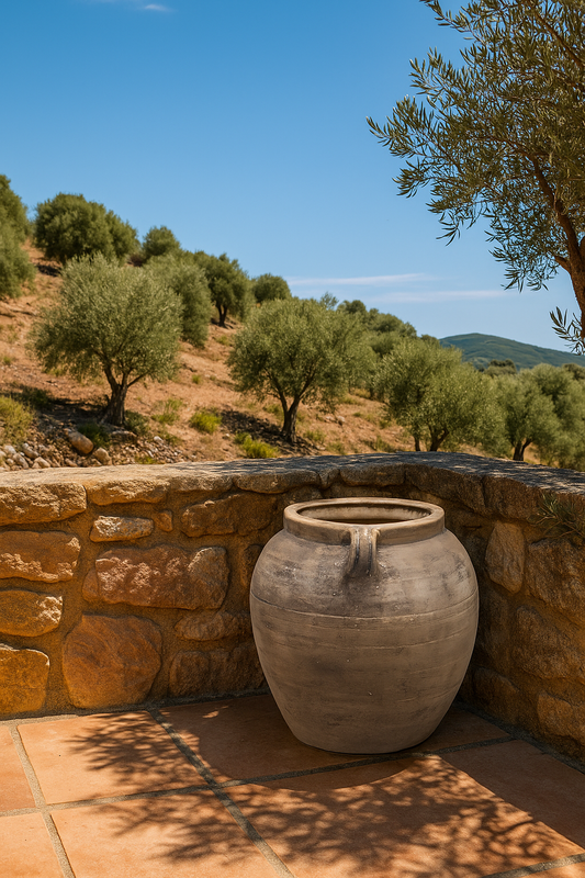 Vieux pot gris.