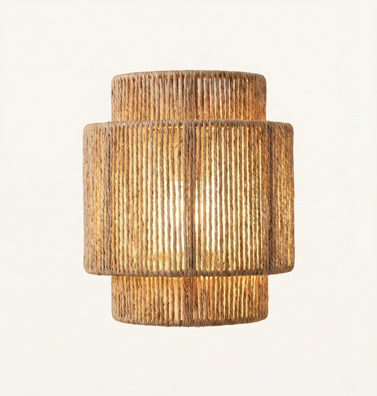 Hand-woven LED wall light – Natural and artisanal lighting