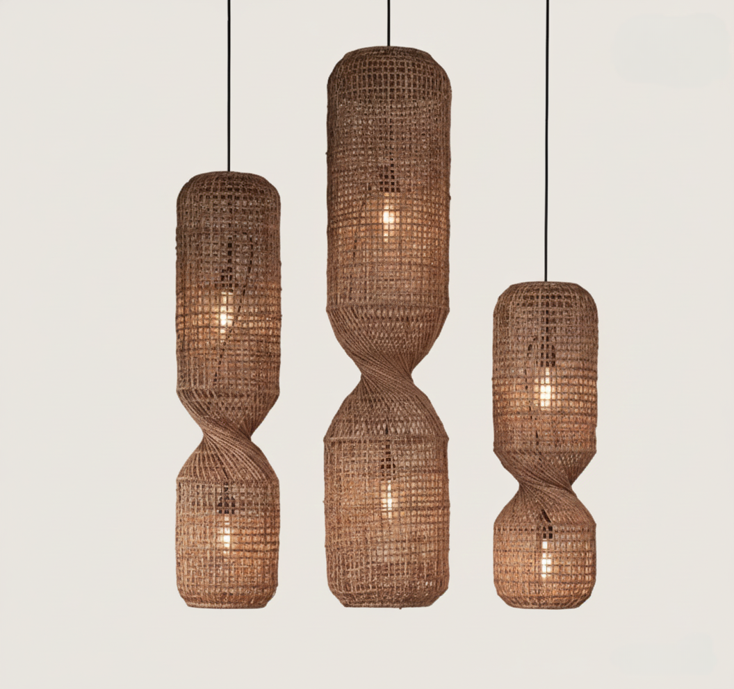 Handwoven rattan pendant light – Natural and bohemian lighting