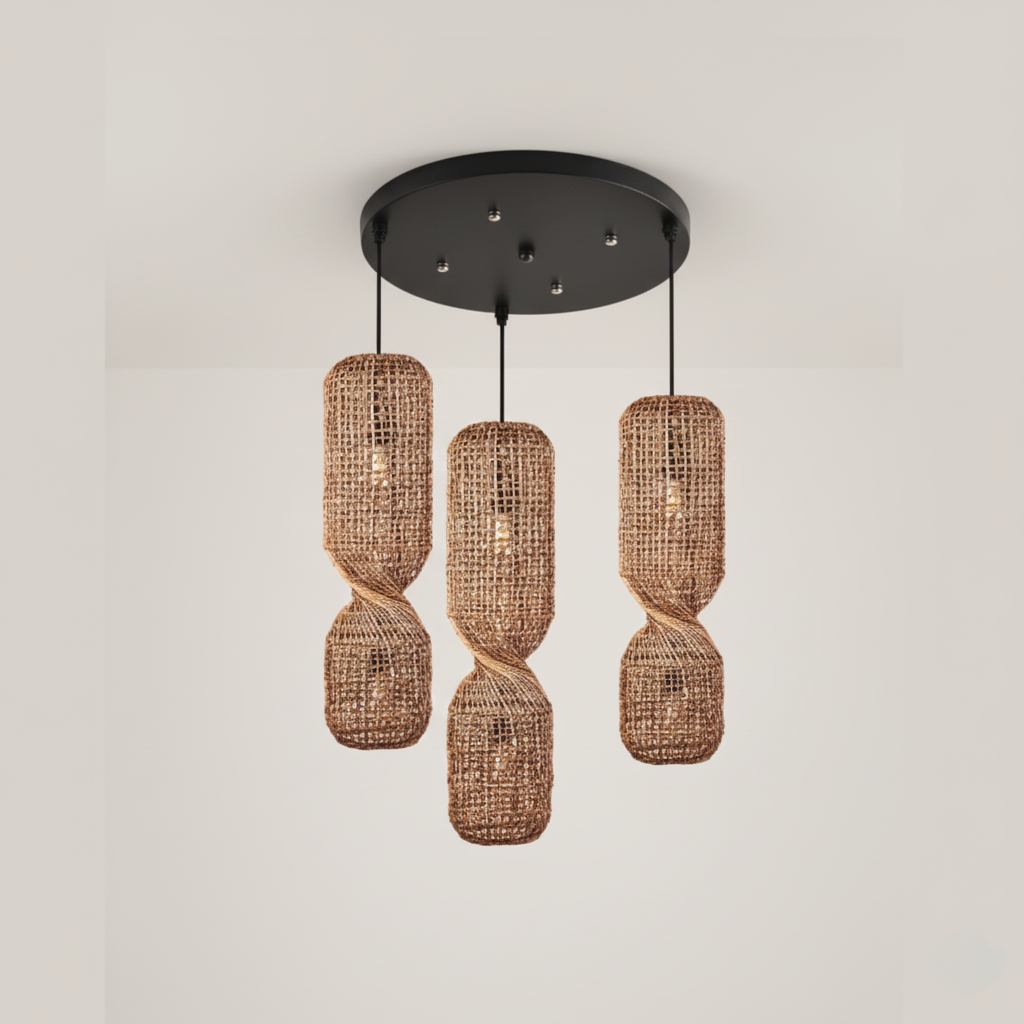 Handwoven rattan pendant light – Natural and bohemian lighting